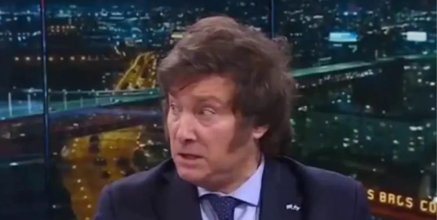 La molestia de Javier Milei al aire.