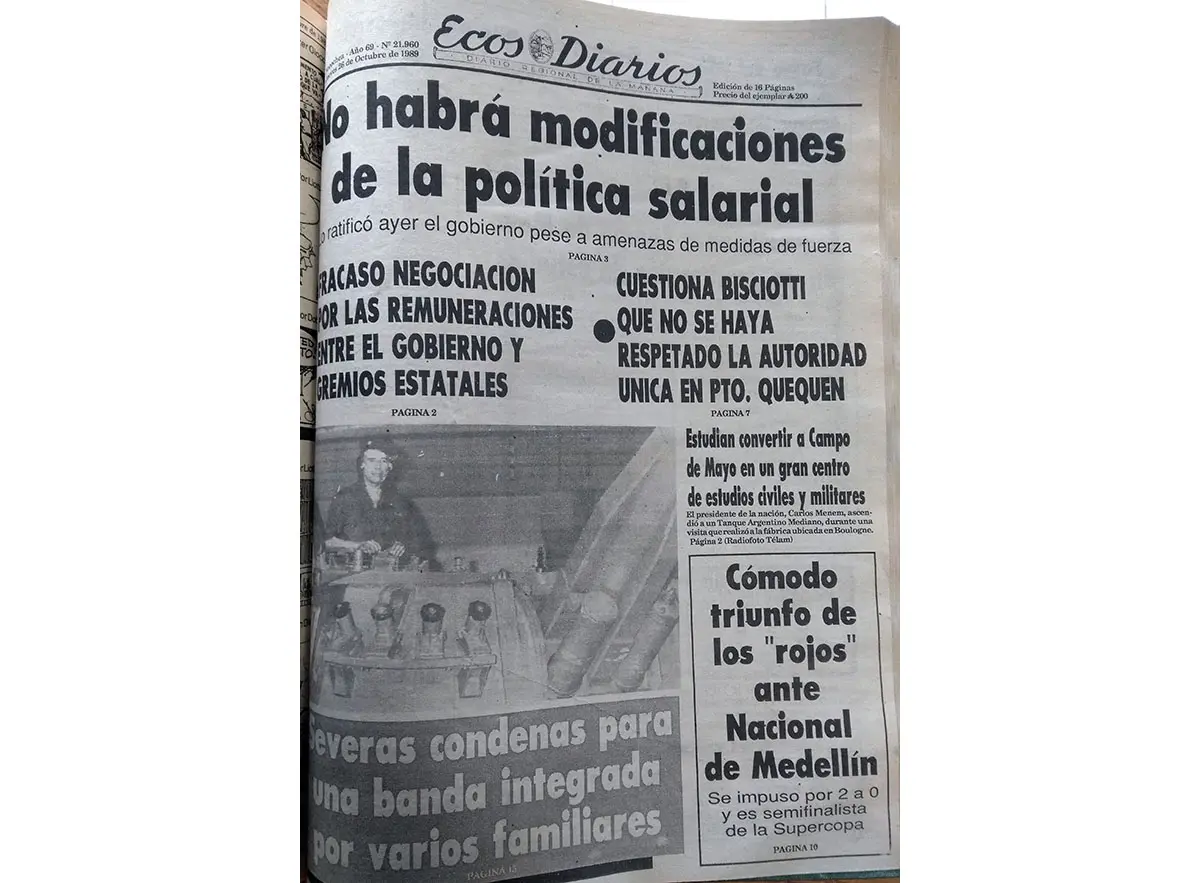 Jueves 26 de octubre de 1989