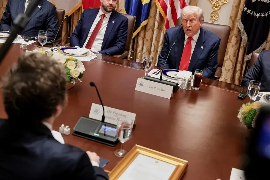 Trump y Milei en el salón oval. Archivo