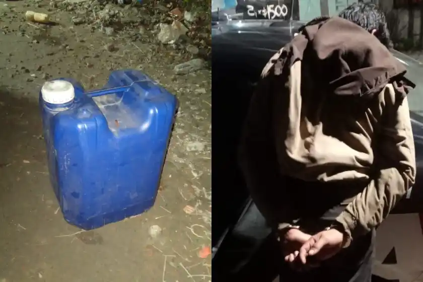 Lo descubrieron tratando de incendiar un auto en zona oeste y fue detenido