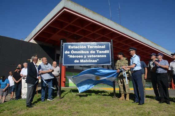La Terminal ya lleva el nombre "Veteranos y Héroes de Malvinas"