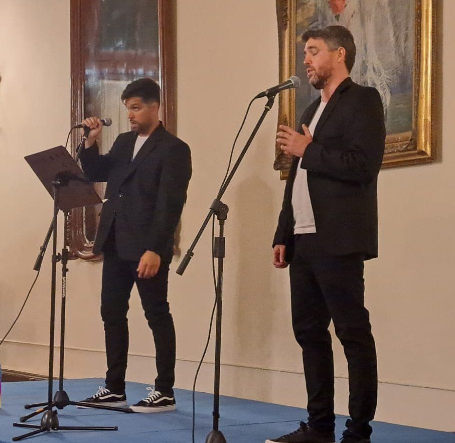 Lírico y romántico- Flavio Fumaneri y Henán Quinteros en el escenario del Club Social-