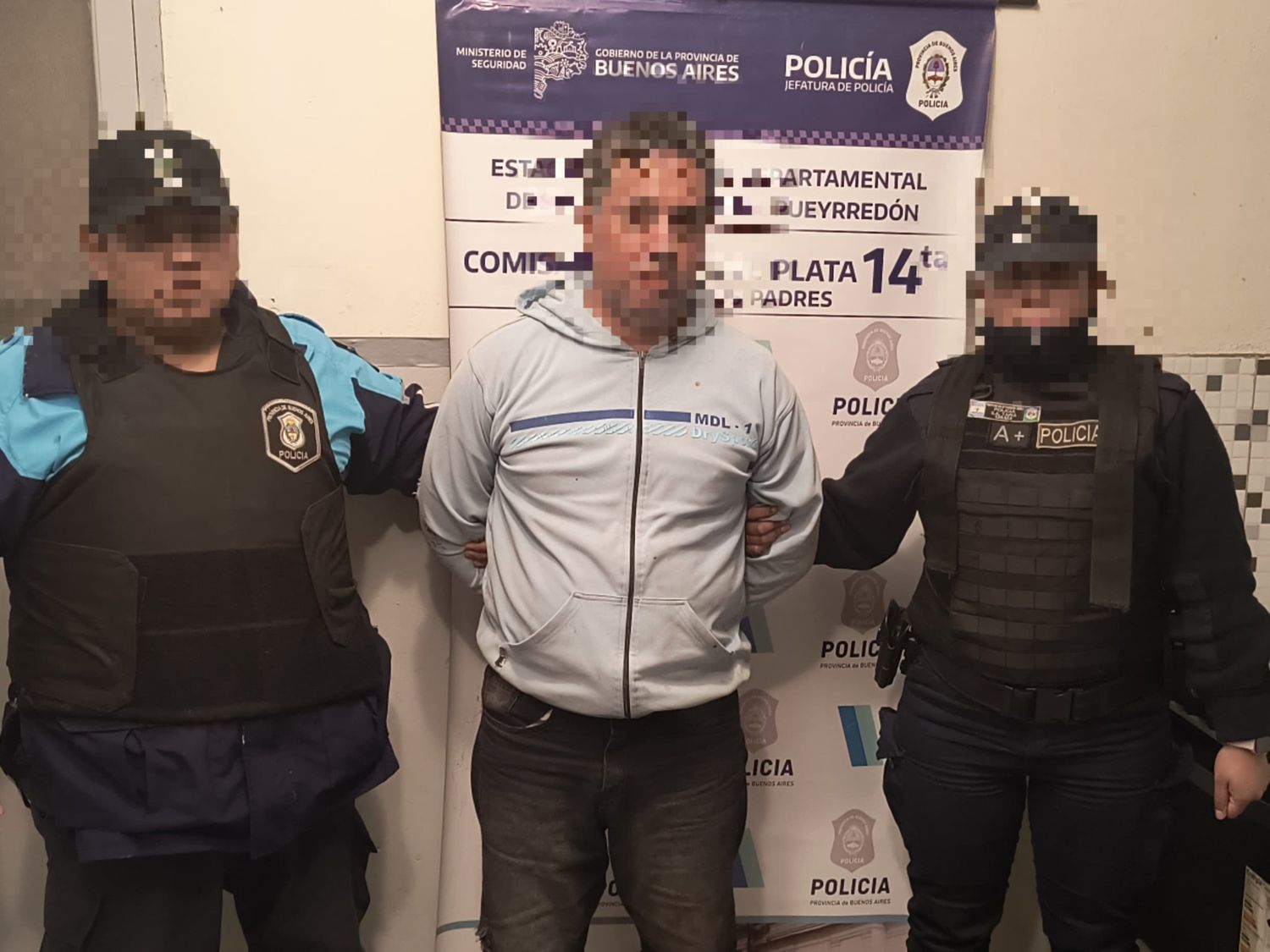 El imputado, un hombre de 47 años, fue detenido en Valle Verde y Ruta 226.