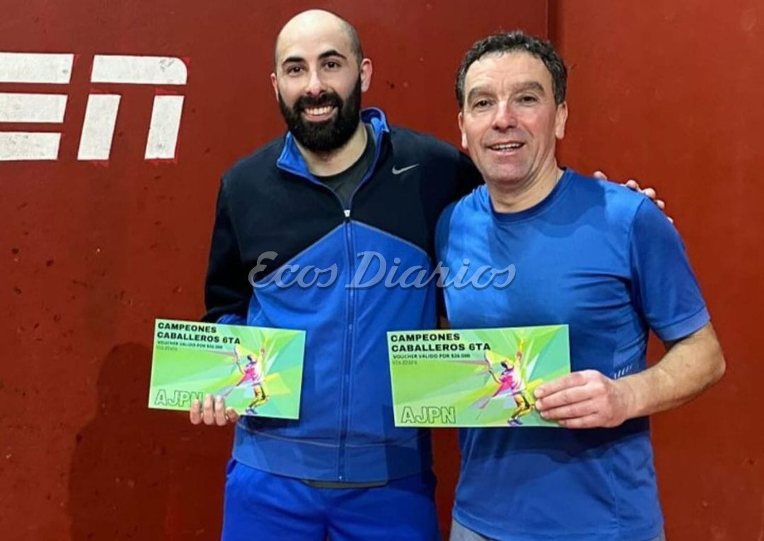 Campeones. Jorge Rodríguez y Damián Vázquez