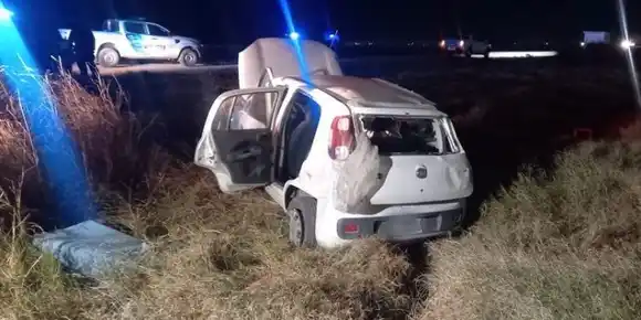 Coronel Rosales: Delincuente se mató en Ruta 3 al volcar el auto en el que huía tras asaltar a una jubilada
