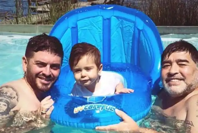Maradona estará en el bautismo de su nieto Diego Matías

