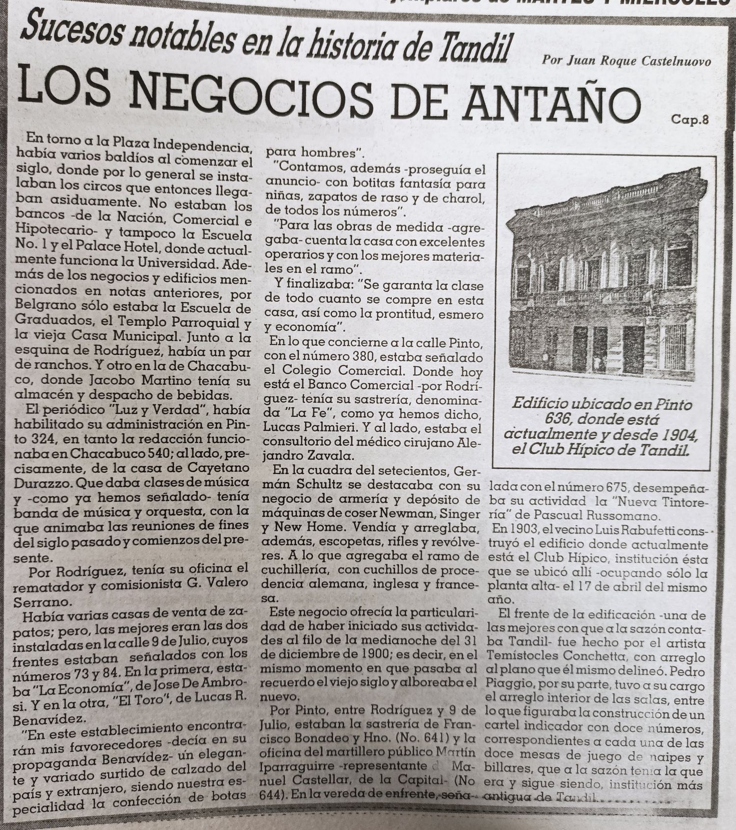 Los negocios de antaño    -   Cap. 7