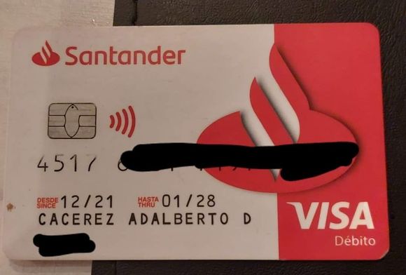 Tarjeta encontrada de Adalberto