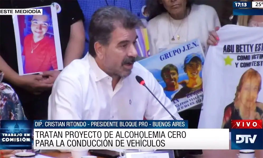 Diputados: Dictamen de mayoría al proyecto de alcohol cero al volante