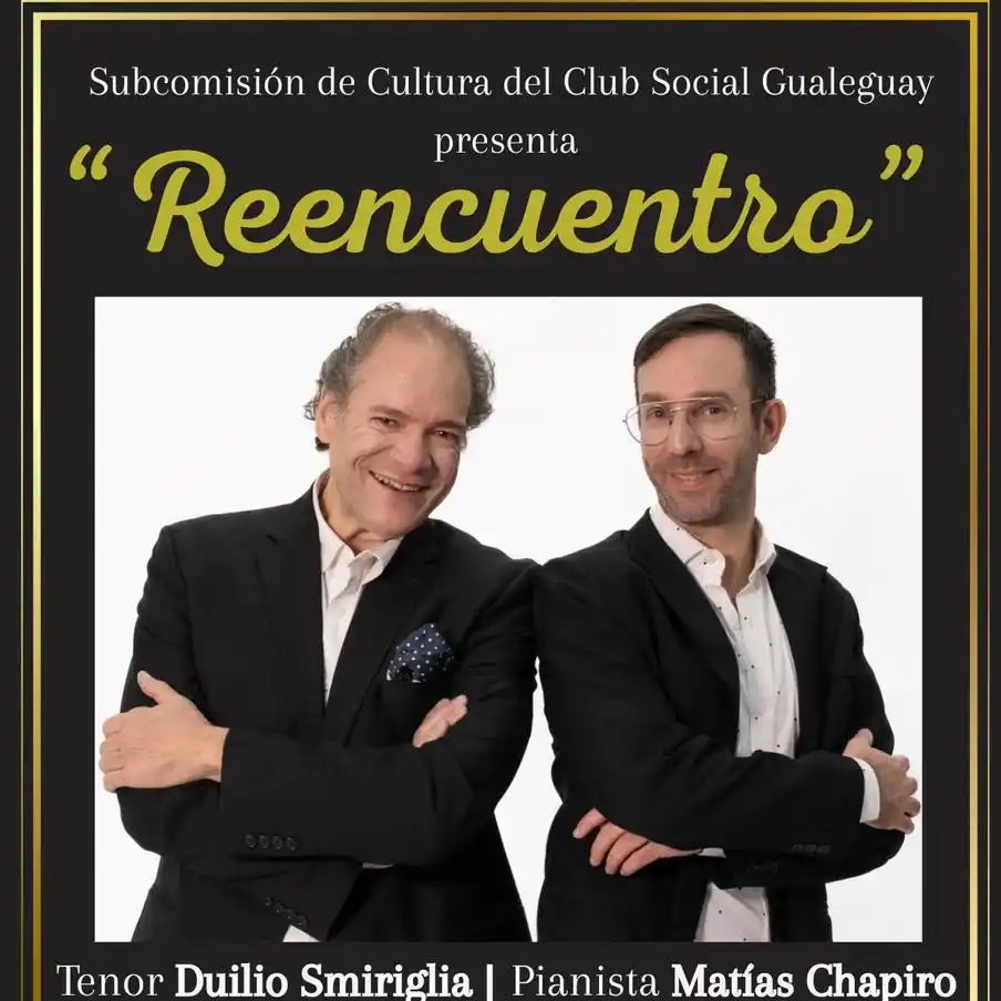 Duilio Smiriglia, tenor,  y Matías Chapiro, pianista, en “Reencuentro”