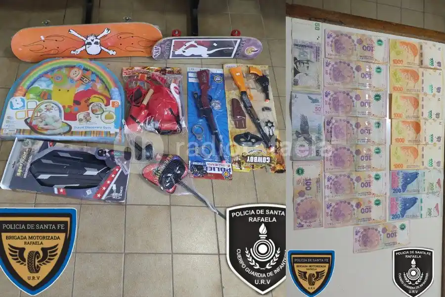 En la tarde de Navidad, atraparon a dos masculinos con juguetes robados