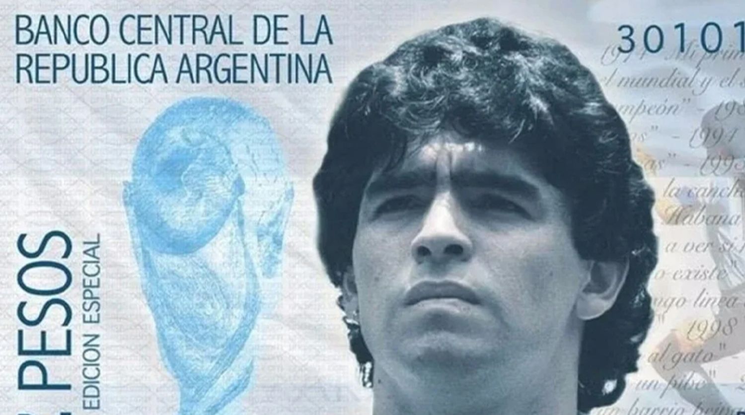 Senado: Presentan proyecto de ley para que Maradona aparezca en billetes y sellos postales