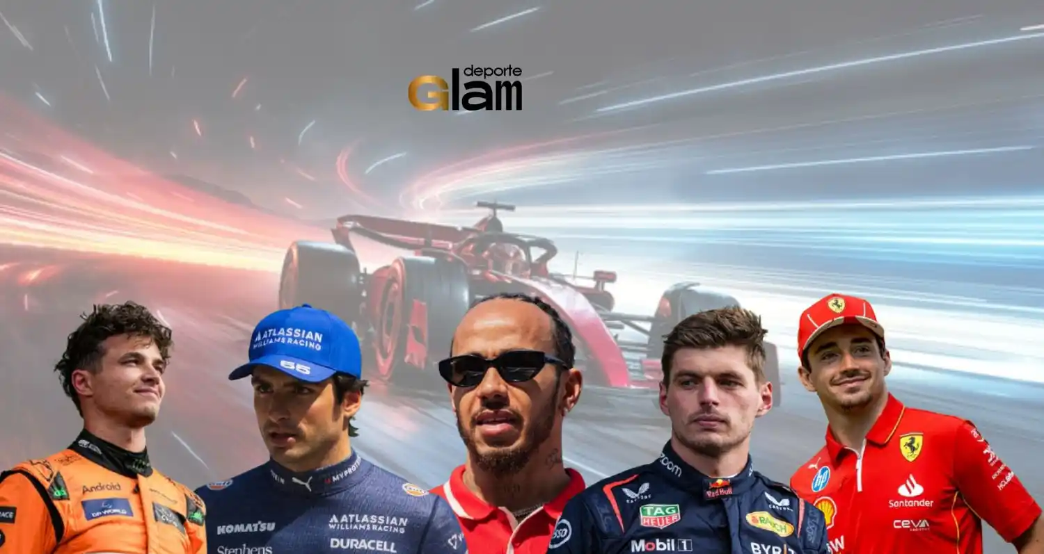 Norris, Sainz, Hamilton, Verstappen y Leclerc
