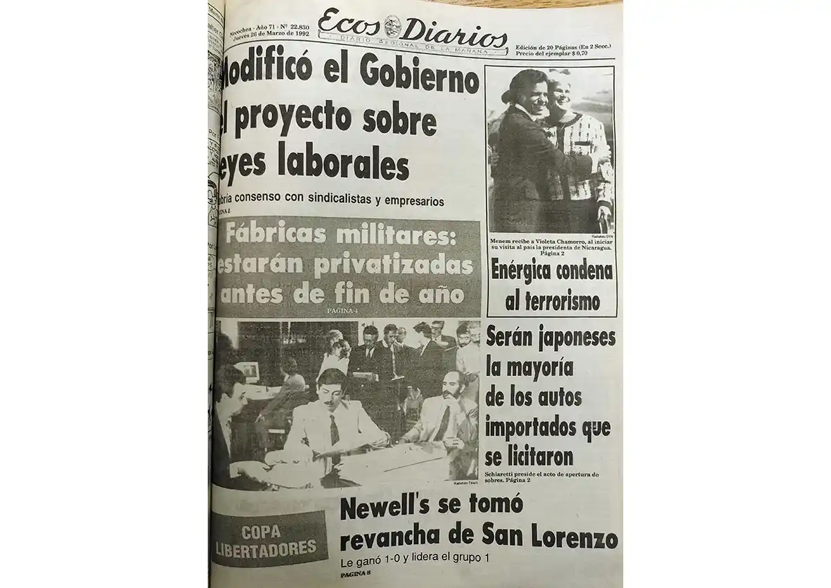 Jueves 26 de marzo de 1992