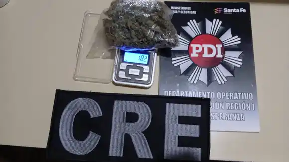 Esperanza: gracias a un control policial, atraparon a un joven de 19 años con marihuana