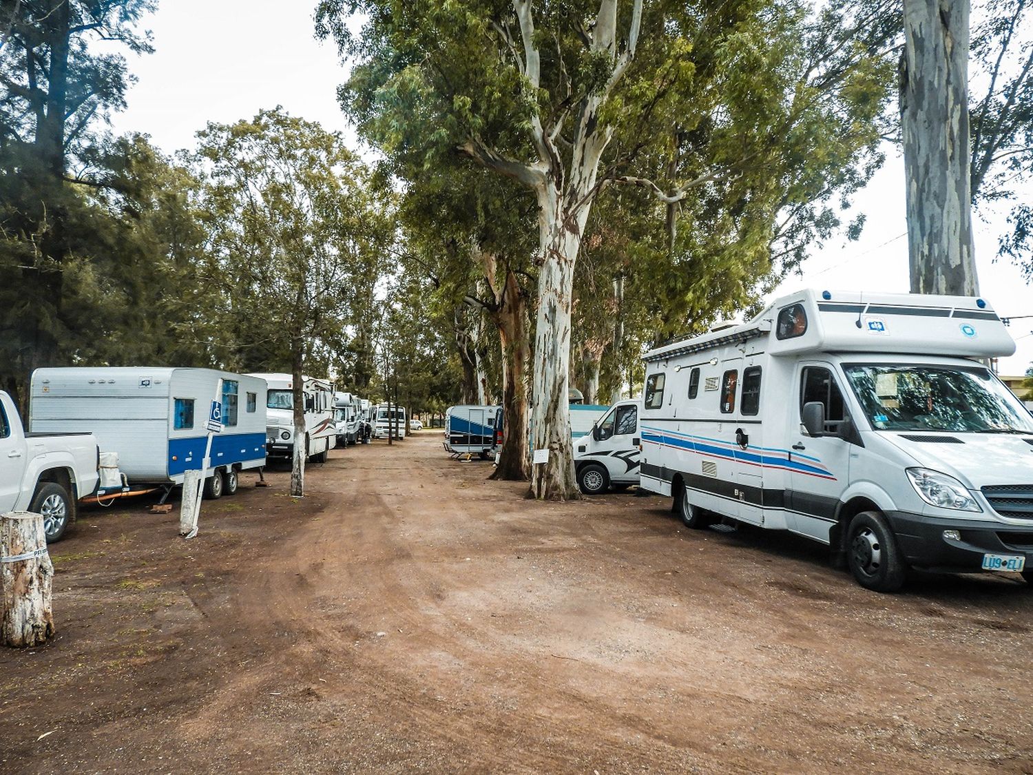 Los integrantes del grupo pasaron la noche en el balneario El Edén.
