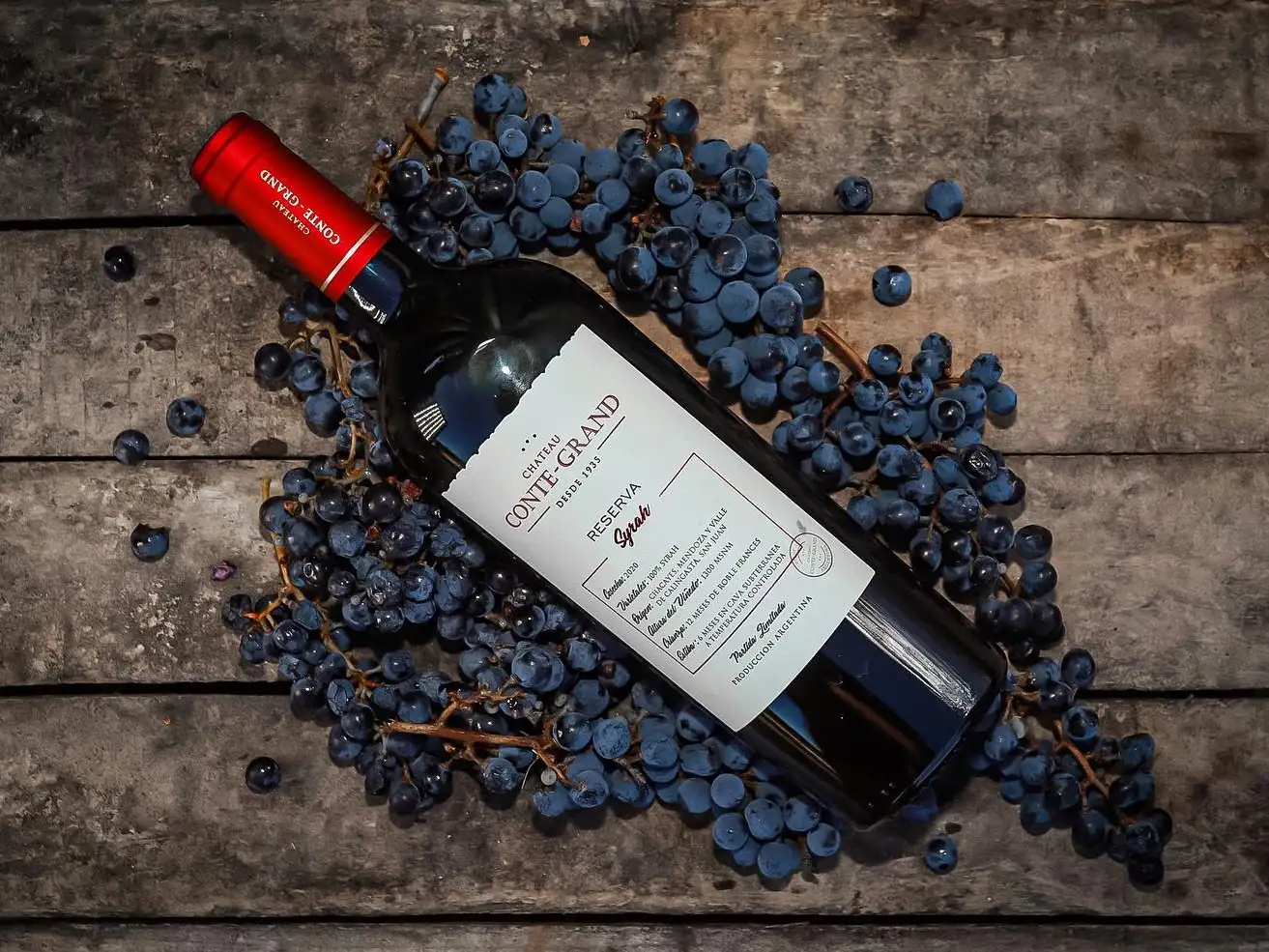 La bodega sanjuanina Chateau Conte-Grand y su Reserva Syrah.