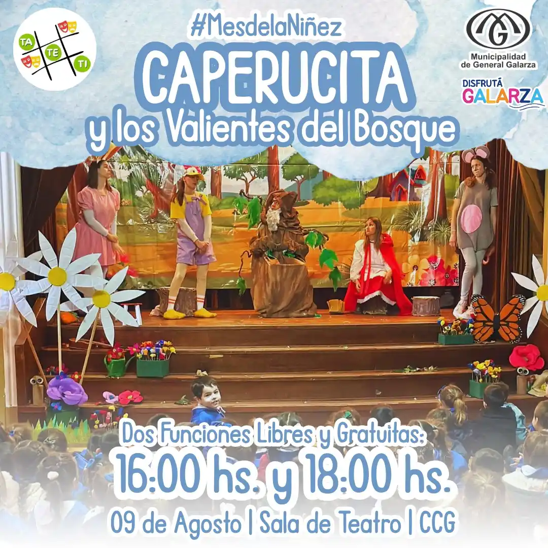 **Galarza celebra el Mes de la Niñez con teatro gratuito para toda la familia**