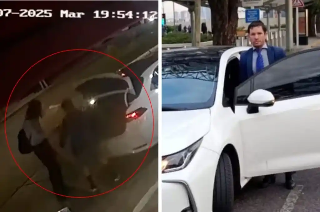 El auto de Palacios, un Toyota Corolla blanco  fue captado por cámaras de video en varias ubicaciones estratégicas.