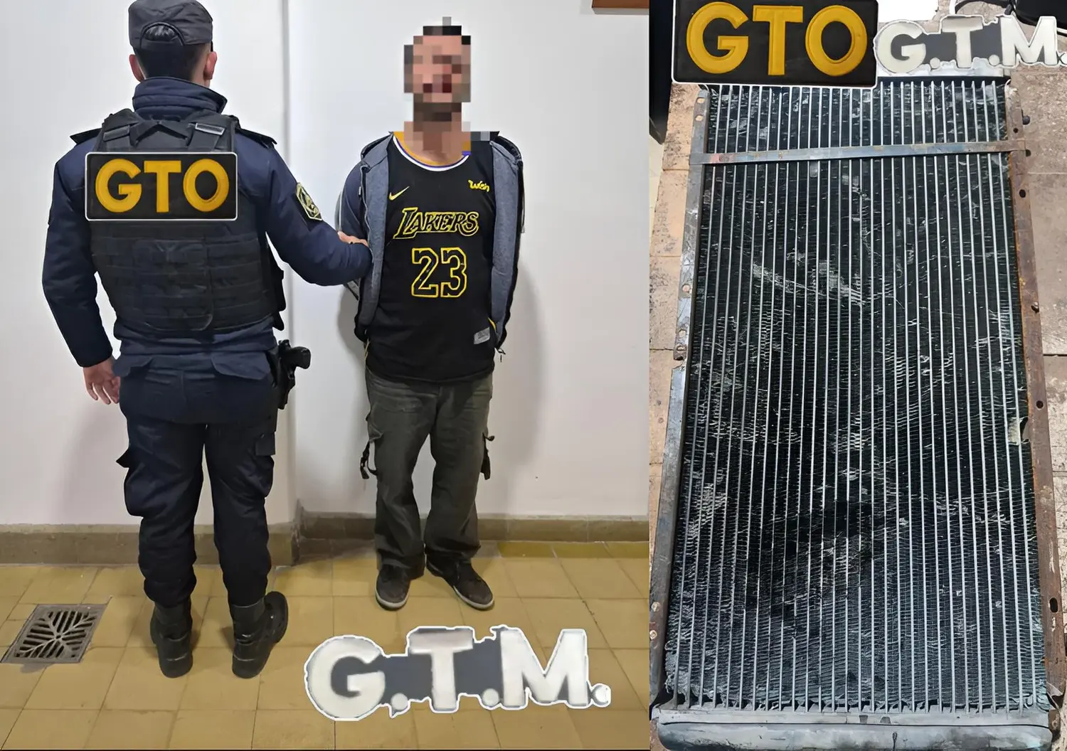 El hombre fue notificado y puesto en libertad.