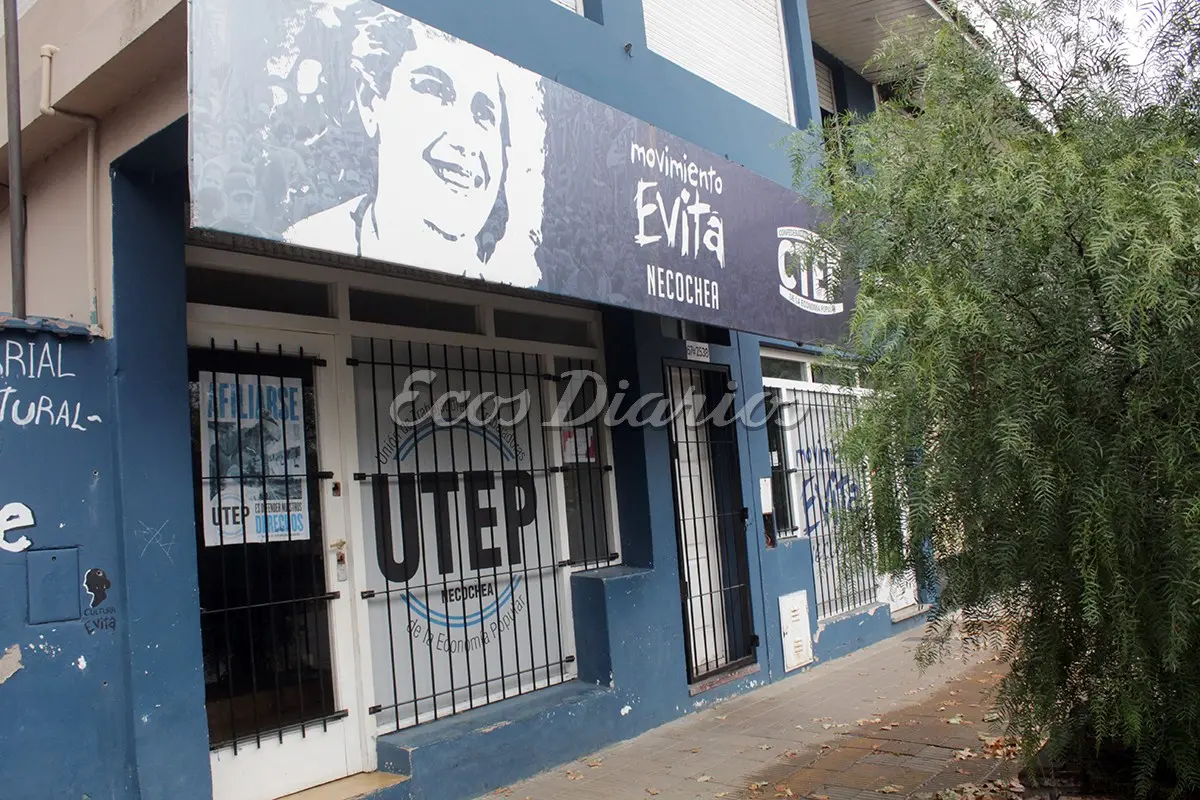 Sede. Del Movimiento Evita, en 67 al 2.500