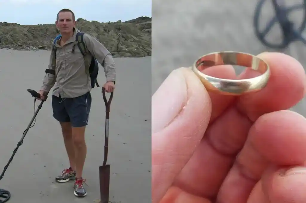 Insólito: encontró un anillo de casamiento con su detector de metales y al dárselo a su dueña recibió una respuesta que no esperaba
