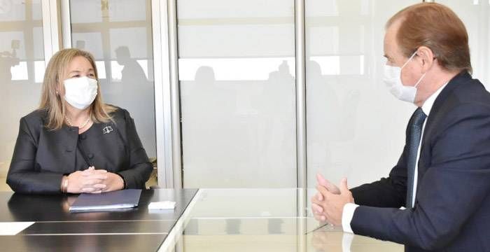 Bordet abordó con la presidenta  del STJ la agenda conjunta de los Poderes Ejecutivo y Judicial