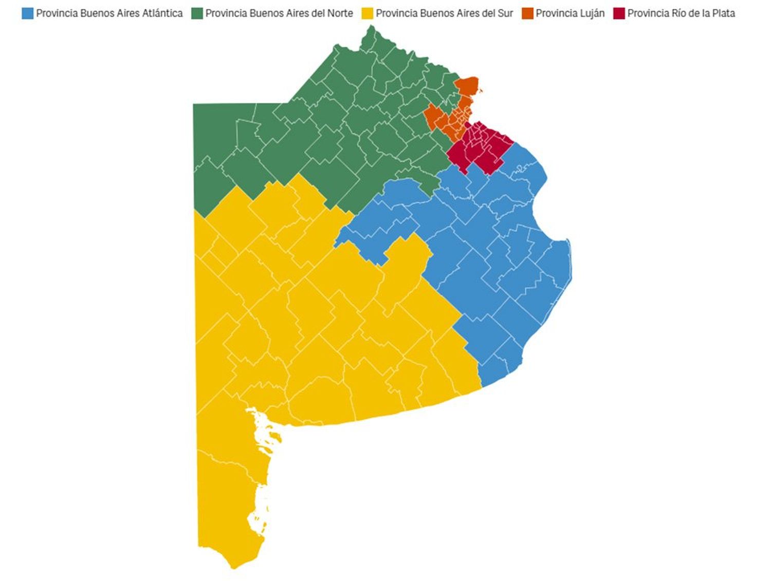 Propuesta para dividir Buenos Aires y crear cinco nuevas provincias separa a Tandil de sus tradicionales vecinos