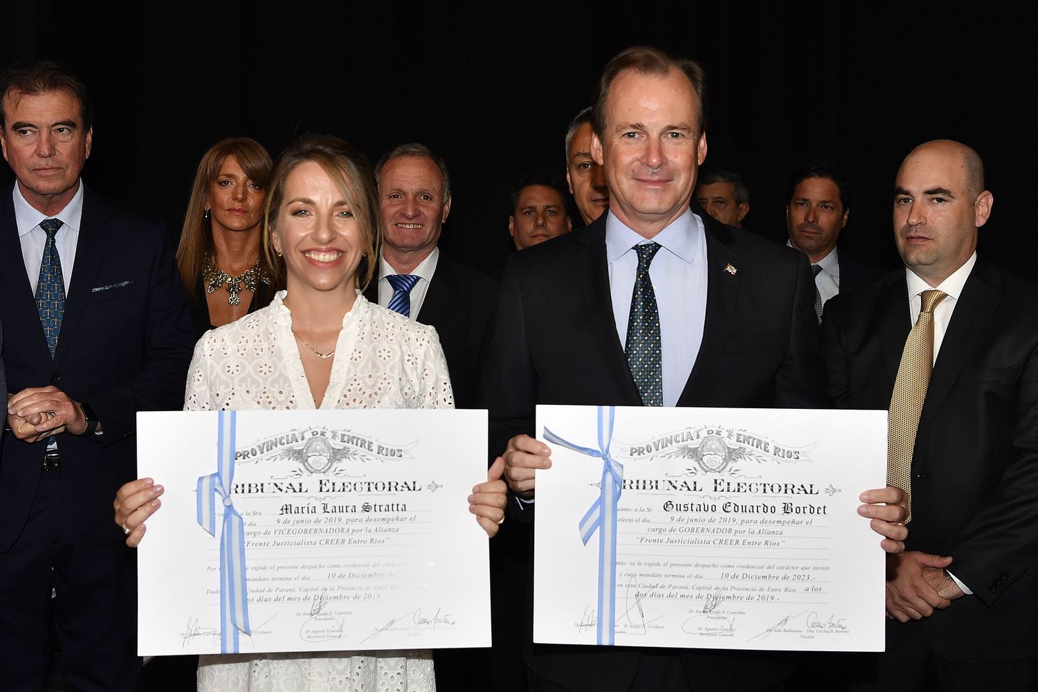 Bordet y Stratta fueron proclamados junto a los nuevos integrantes del Poder Legislativo