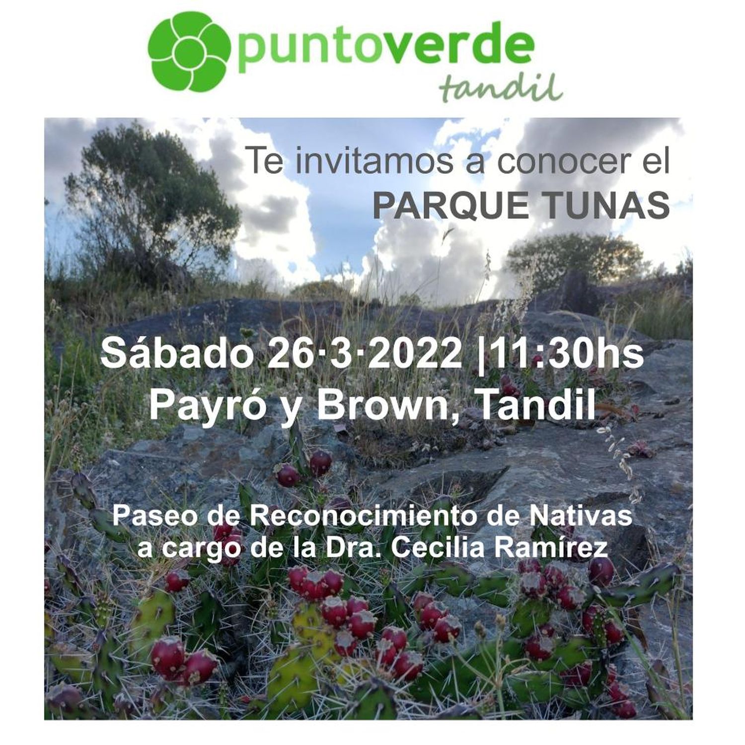 Invitan a una recorrida para conocer el Parque Tunas