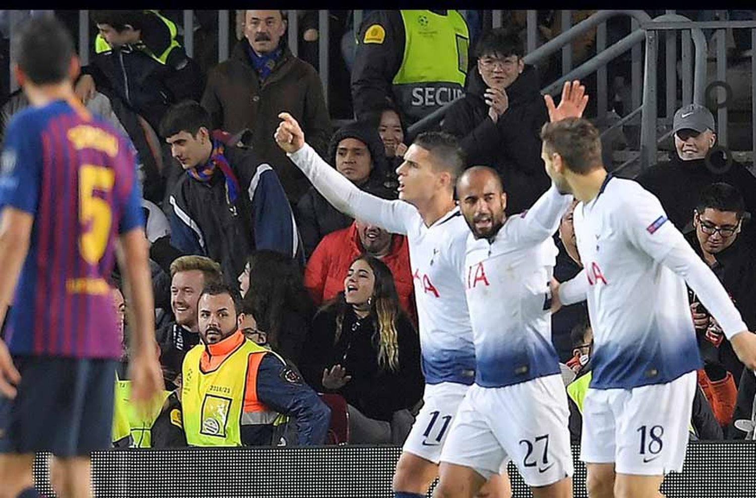 Tottenham empató en el Camp Nou, se clasificó a octavos y eliminó al Inter