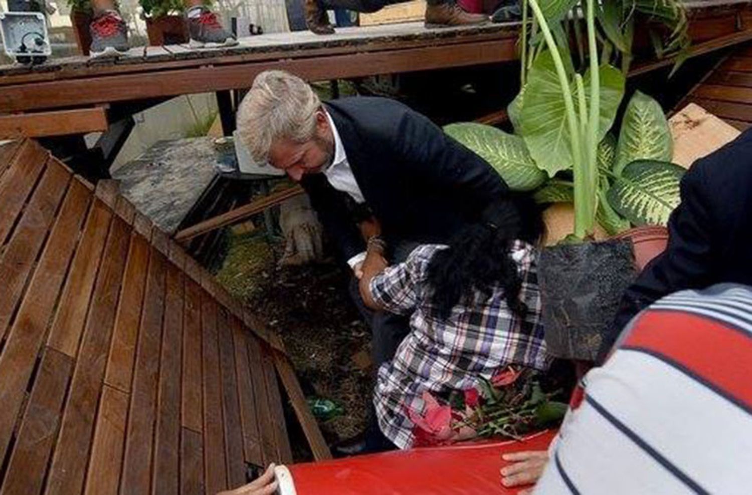 Se desmoronó parte del restaurante de Margarita Barrientos