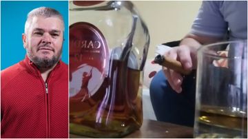 Polémica en Patagones por el insólito video de un consejero escolar reelecto que celebró su triunfo con whisky y habano