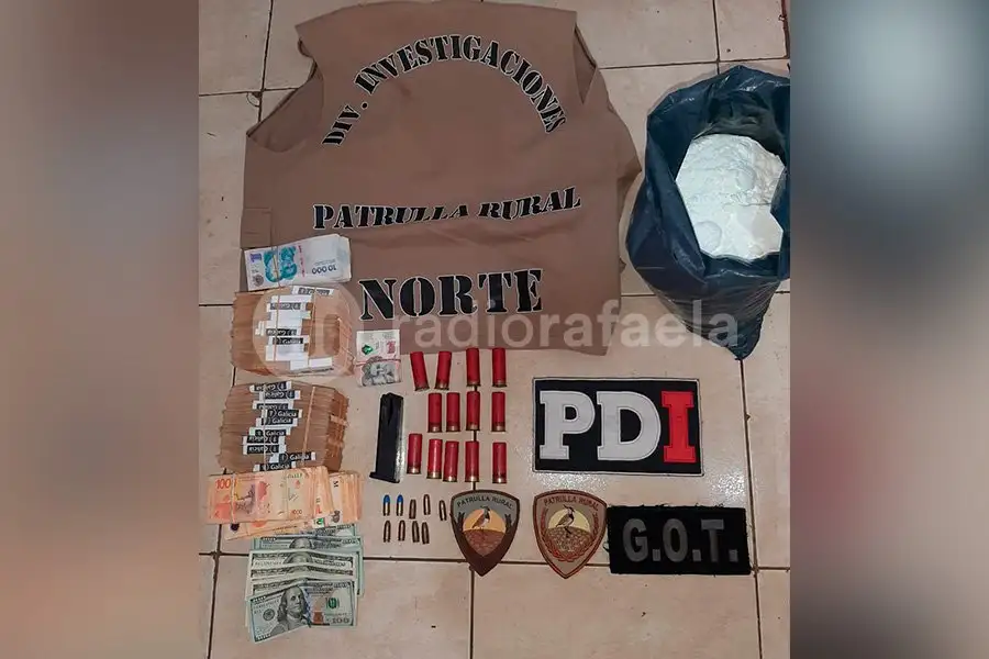 Alguno de los elementos secuestrados en los allanamientos
