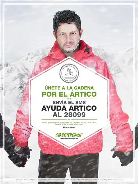 Alejandro Sanz se suma a la campaña de Greenpeace para salvar el Ártico