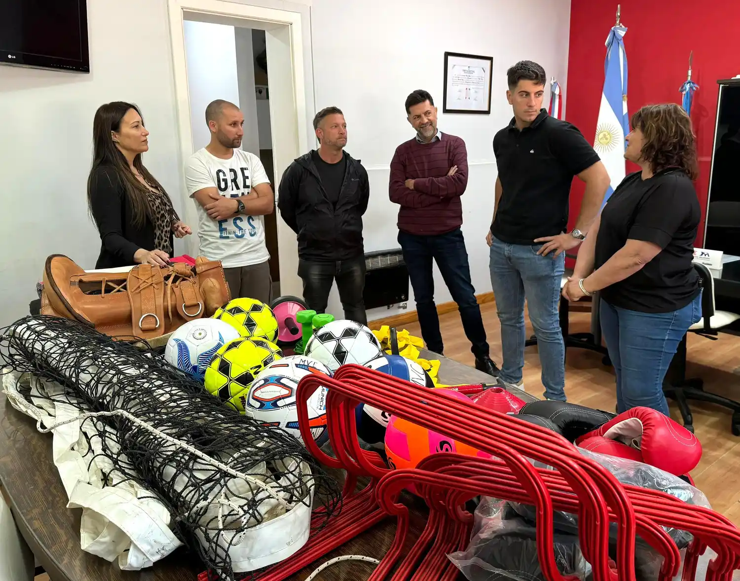 El encuentro entre autoridades locales y provinciales de Deportes.