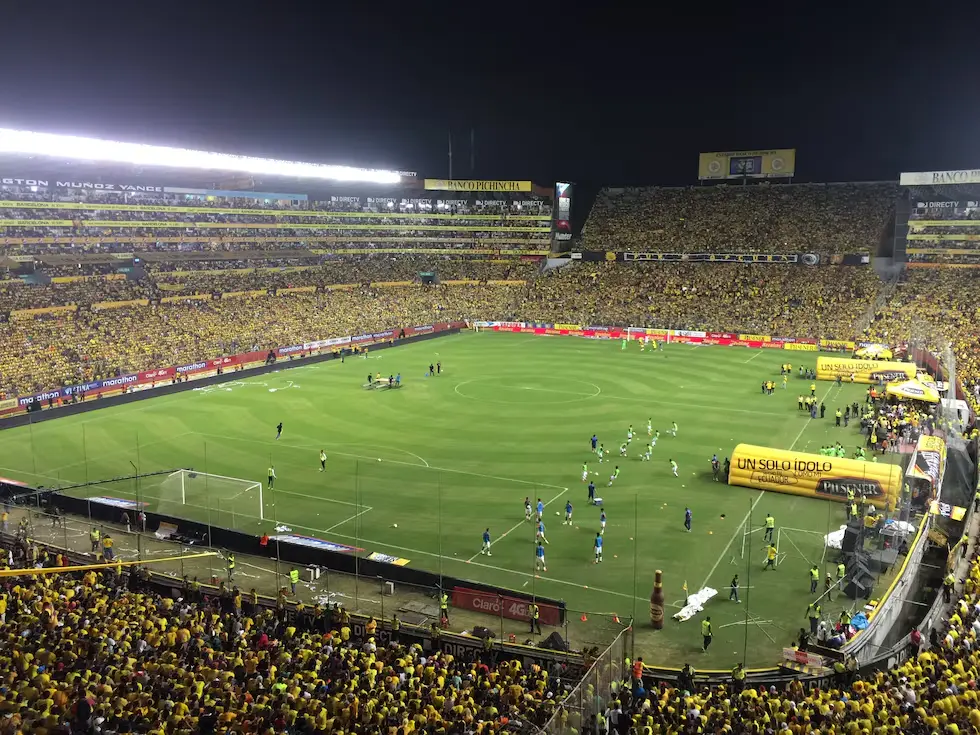 El Estadio Monumental Isidro Romero Carbo donde jugará Boca a partir de las 21.Foto: Prensa Barcelona SC