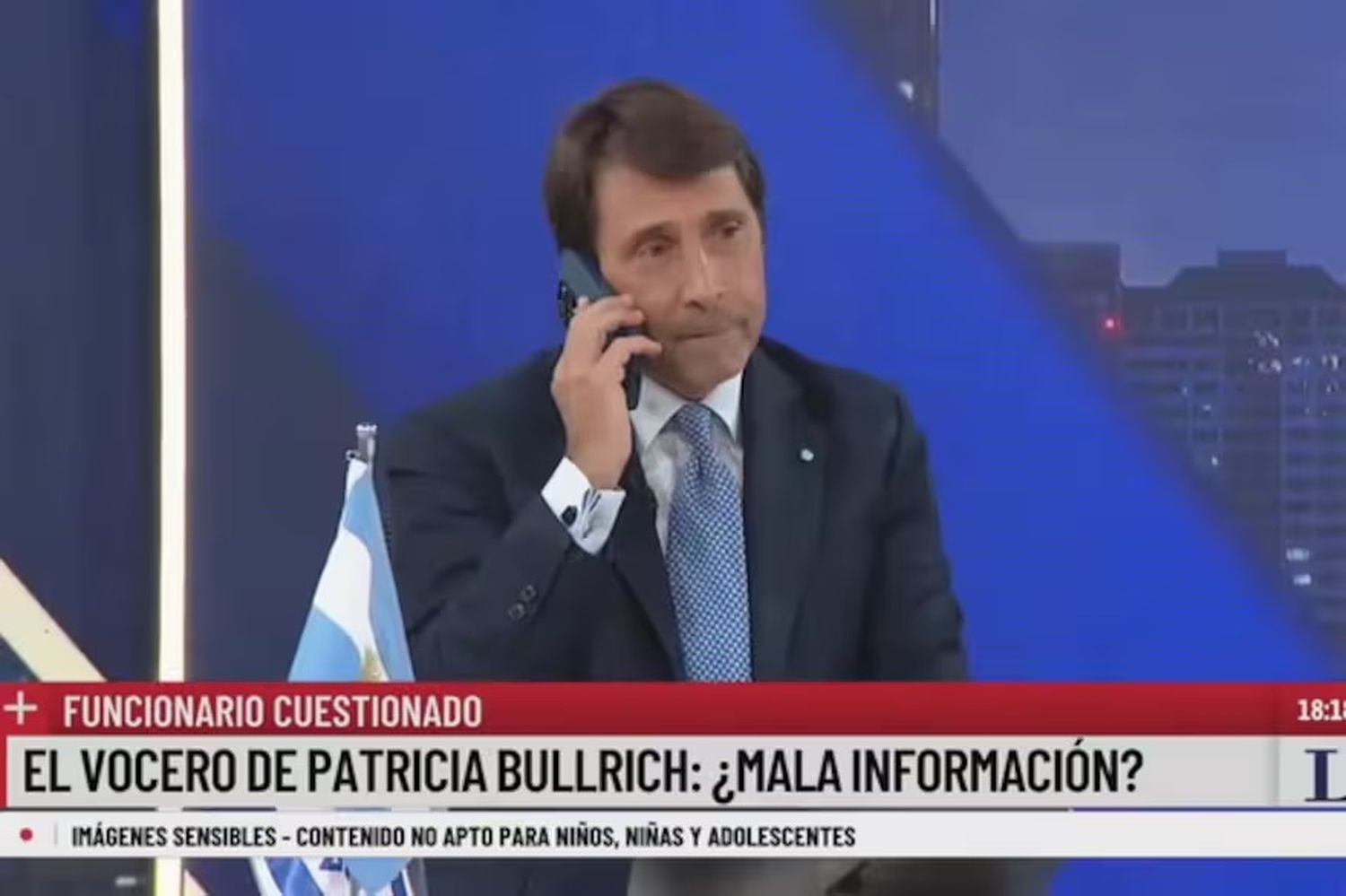 El momento en que Bullrich llama en vivo a Feinmann.