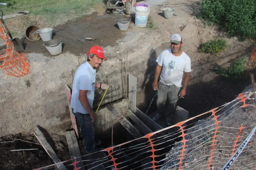 LOBERÍA: Continúa la obra del desagüe pluvial