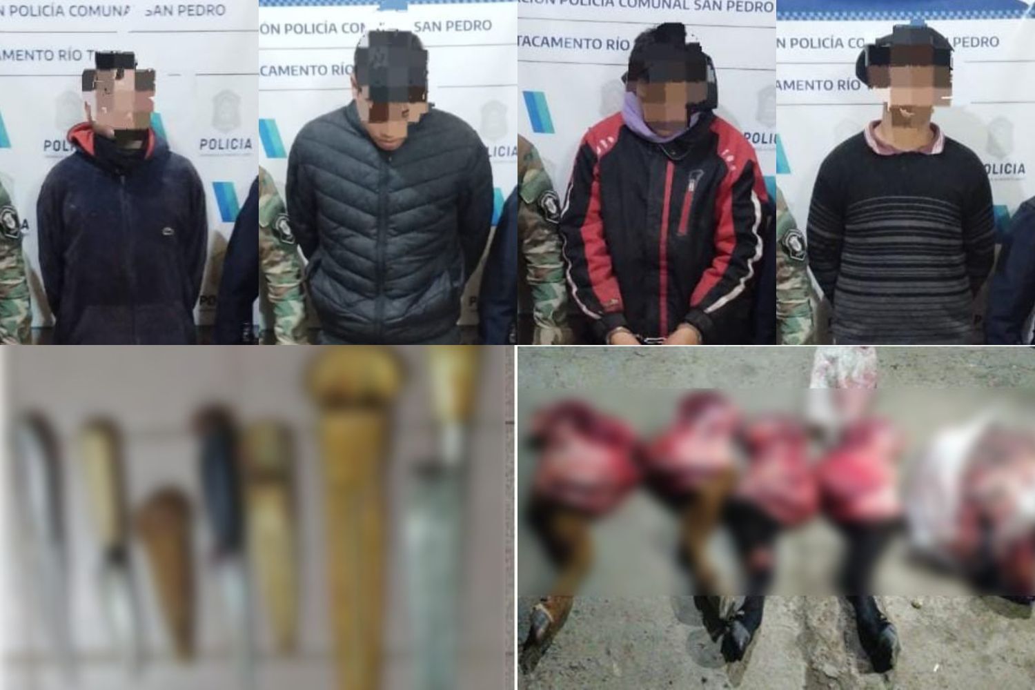 Los detenidos tienen 18 y 25 años.