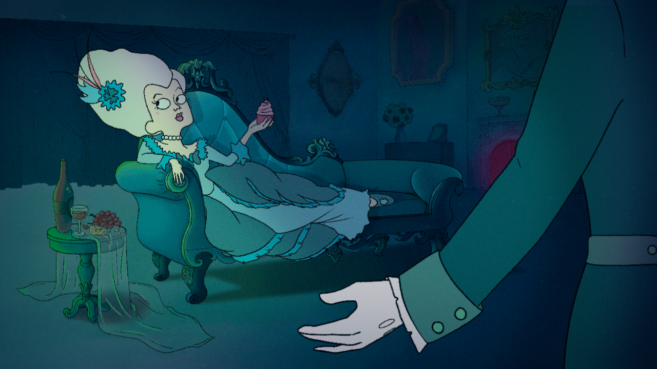 Escenas del corto animado "Pasteles"