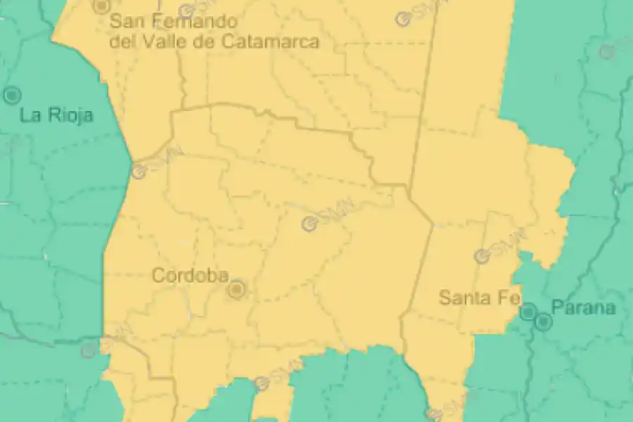 Las áreas que serán posiblemente afectadas por tormentas el martes a la noche
