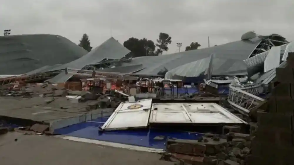 Las instalaciones del club se derrumbaron durante el temporal del 16 de diciembre de 2023.