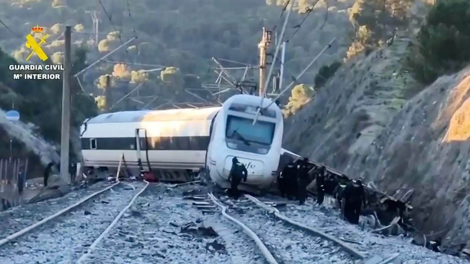 Choque de trenes en Andalucía, España