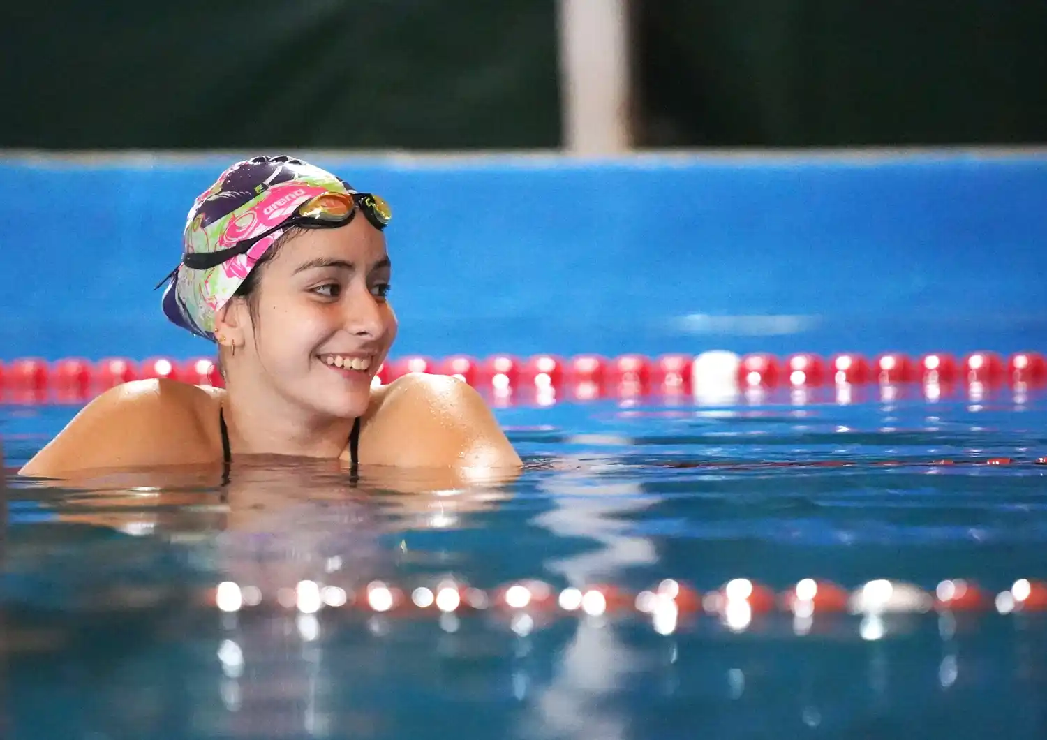 La nadadora del Sport, Malena Santillán (Foto: Manuel Ruiz / La Voz de San Justo)