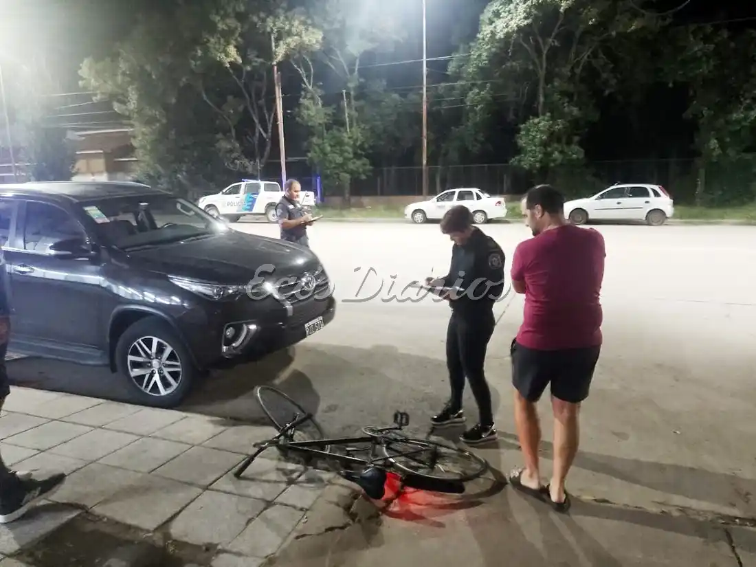 Anoche. Luego de las 21, Ecos Diarios presente en el siniestro vial en Diagonal San Martín al 1100