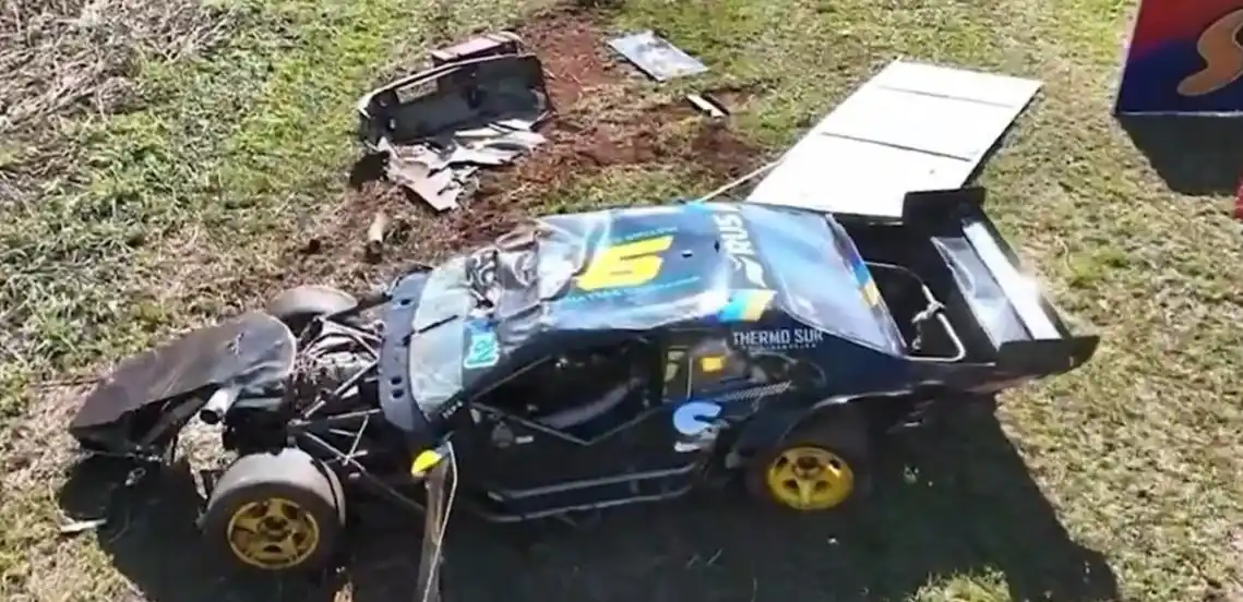 El brutal y milagroso accidente de Matías Canapino en el TC Pista en el autódromo de Posadas