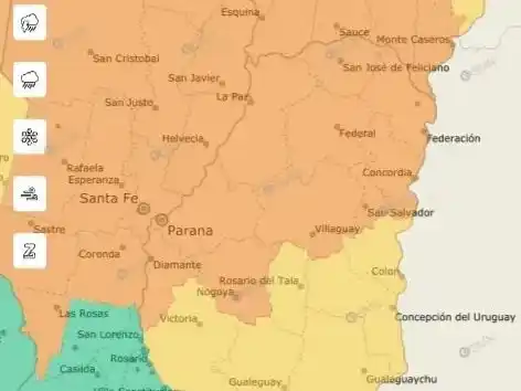 Alerta por lluvias y tormentas para este viernes en Entre Ríos