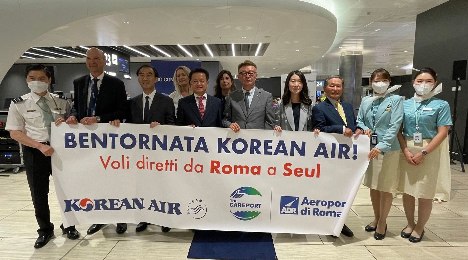 Korean Air resumed flights to Rome