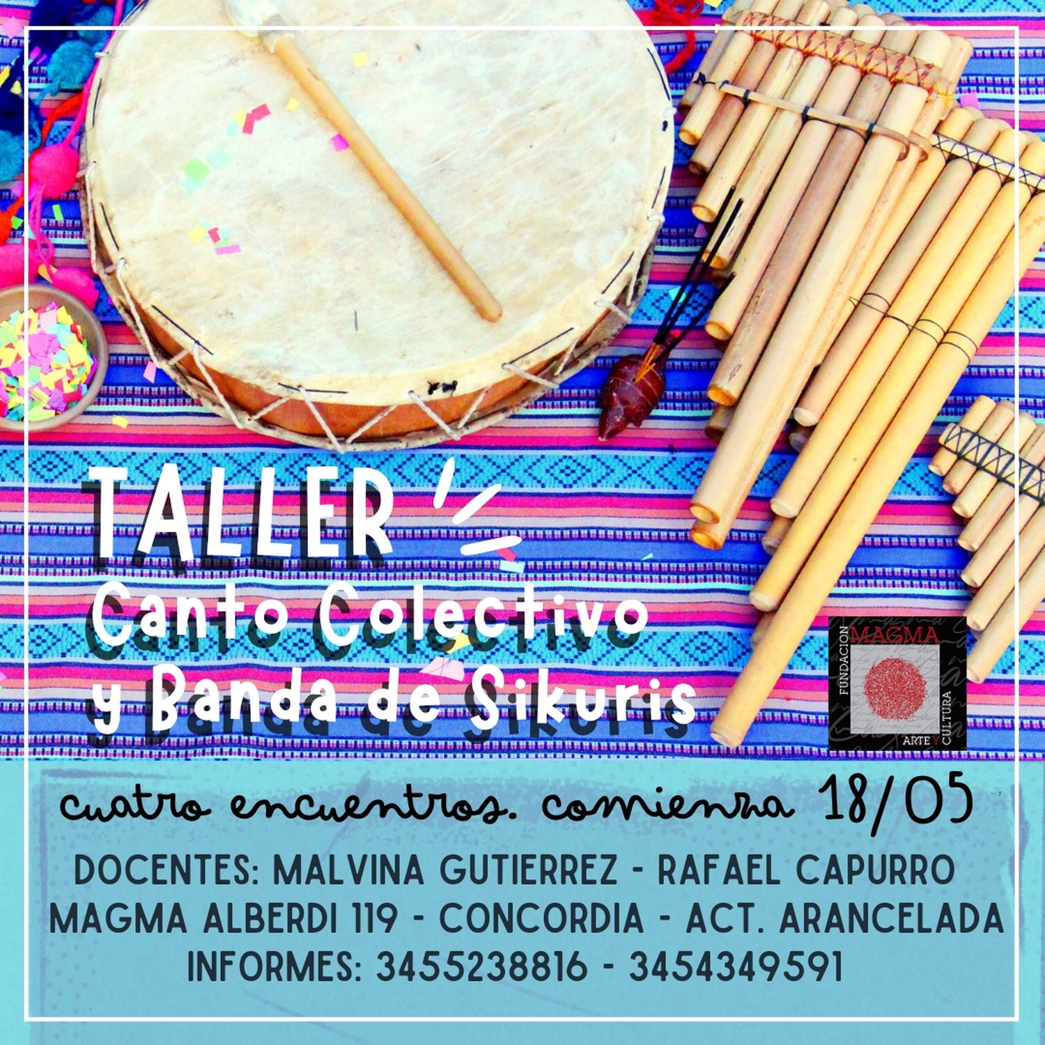 Taller canto colectivo y banda de sikuris